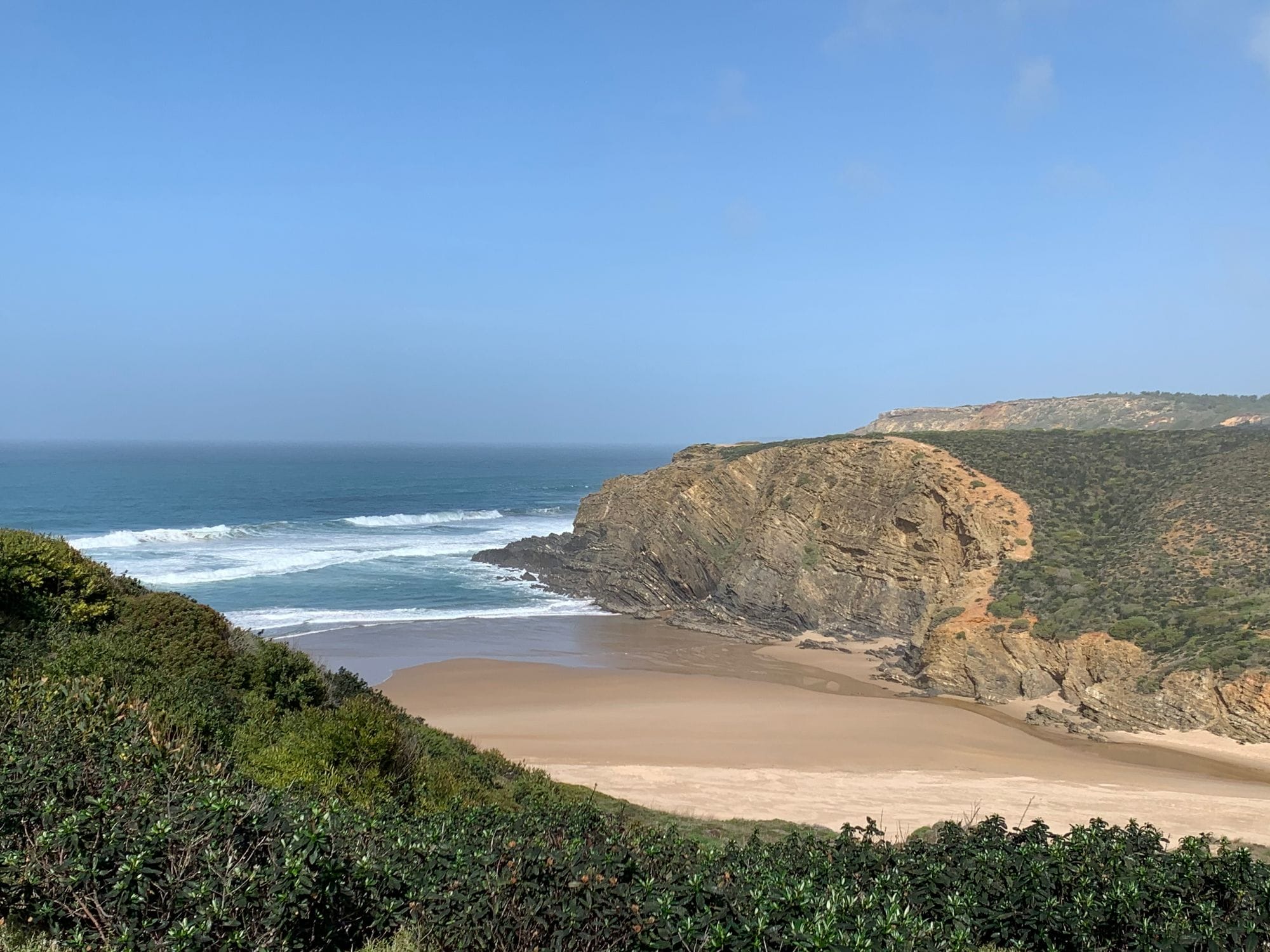Waves breaking on a beach of the Alentejo coast
